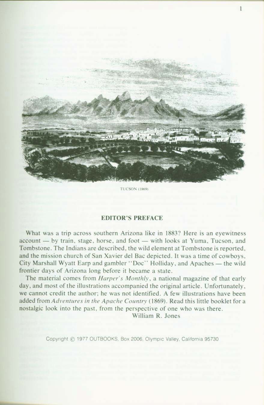 ACROSS ARIZONA IN 1883 including glimpses of Yuma, Tucson, Tombstone. vist0011a